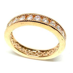 Sterling Silver Rose Eternity Band size 8